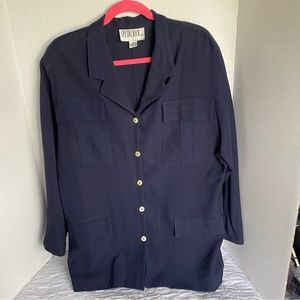 Vintage Spitalnick women’s 12 100% wool over shirt long sleeve button up